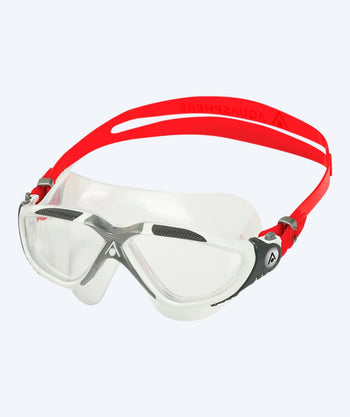 Aquasphere svømmemaske - Vista - Hvit/rød (klar linse)