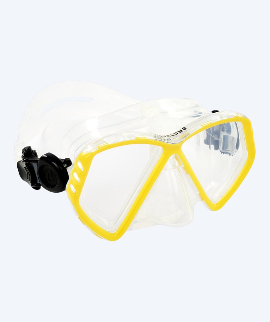 Aqualung dykkermaske til barn (4-12) - Cub - Klar/gul