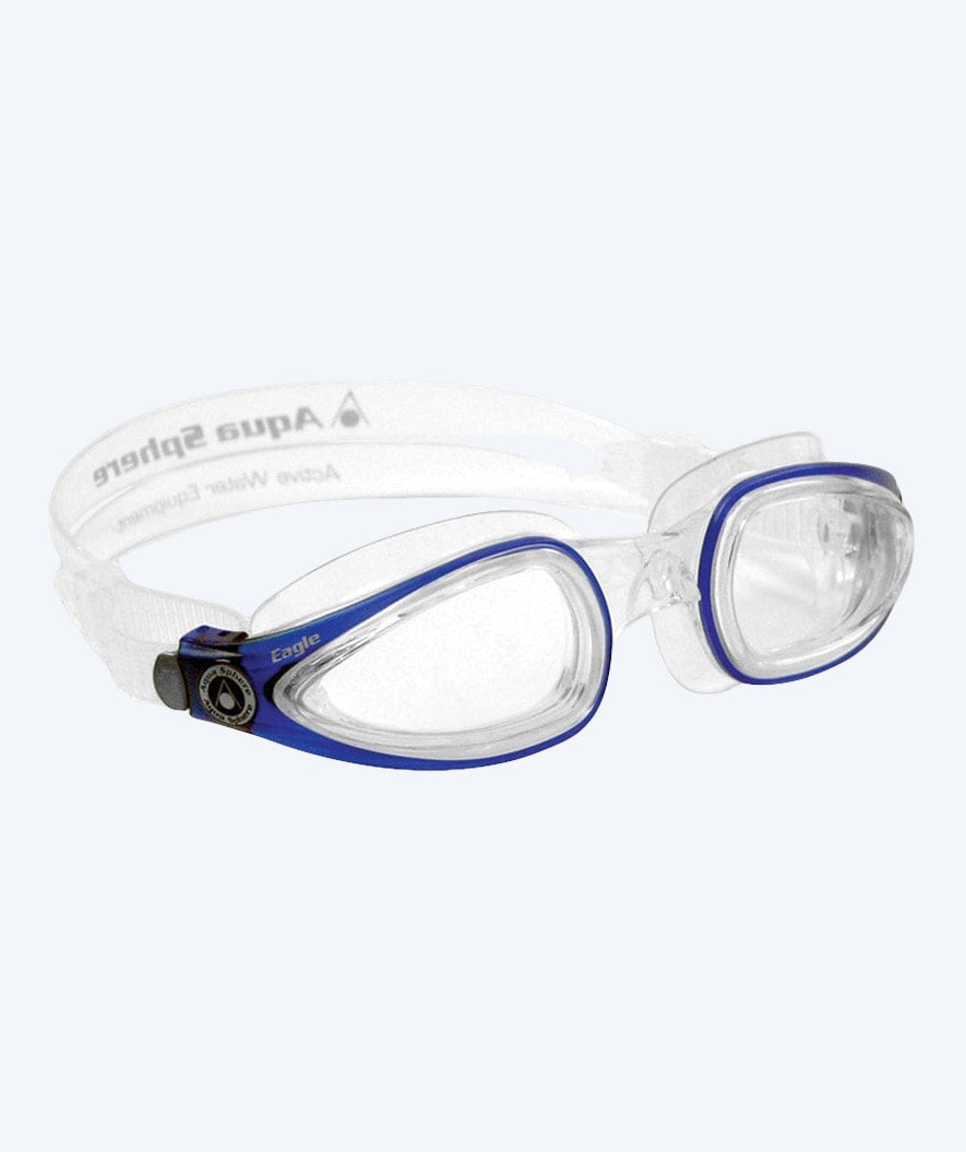 Aquasphere svømmebriller med styrke - Eagle klar linse - Mørkeblå