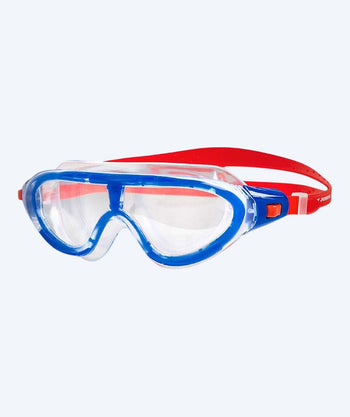 Speedo dykkerbriller til barn (6-14) - Rift - Lyseblå m. rød stropp (Klart glass)