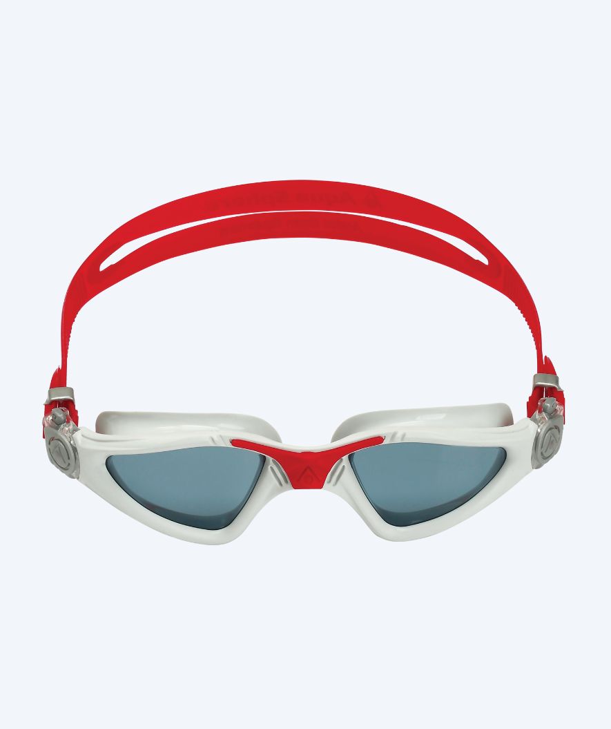Aquasphere treningssvømmebriller - Kayenne - Hvit/rød (mørk linse)