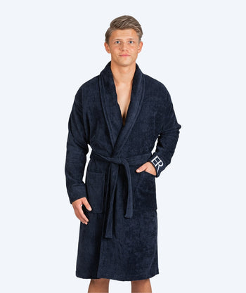 Watery badekåpe til menn - ER Luxe - Navy blå