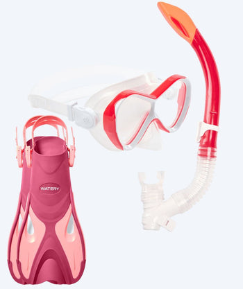 Watery snorkelsett til barn - Fisher Triton - Rosa/rød