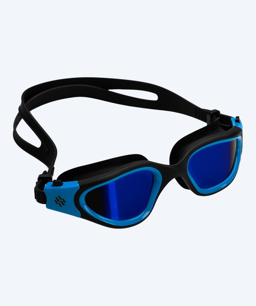 Watery mosjons svømmebriller - Raven Mirror - Svart/blå