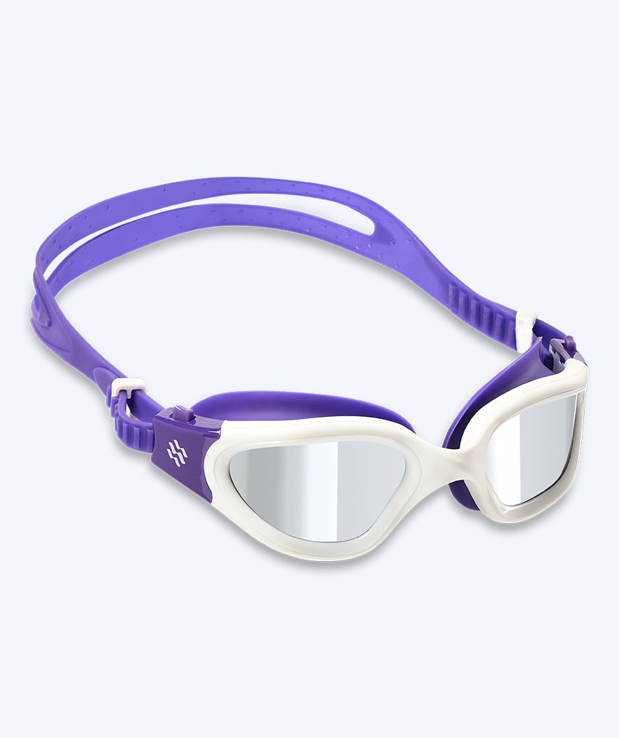 Watery svømmebriller til trening - Raven Mirror - Lilla/sølv