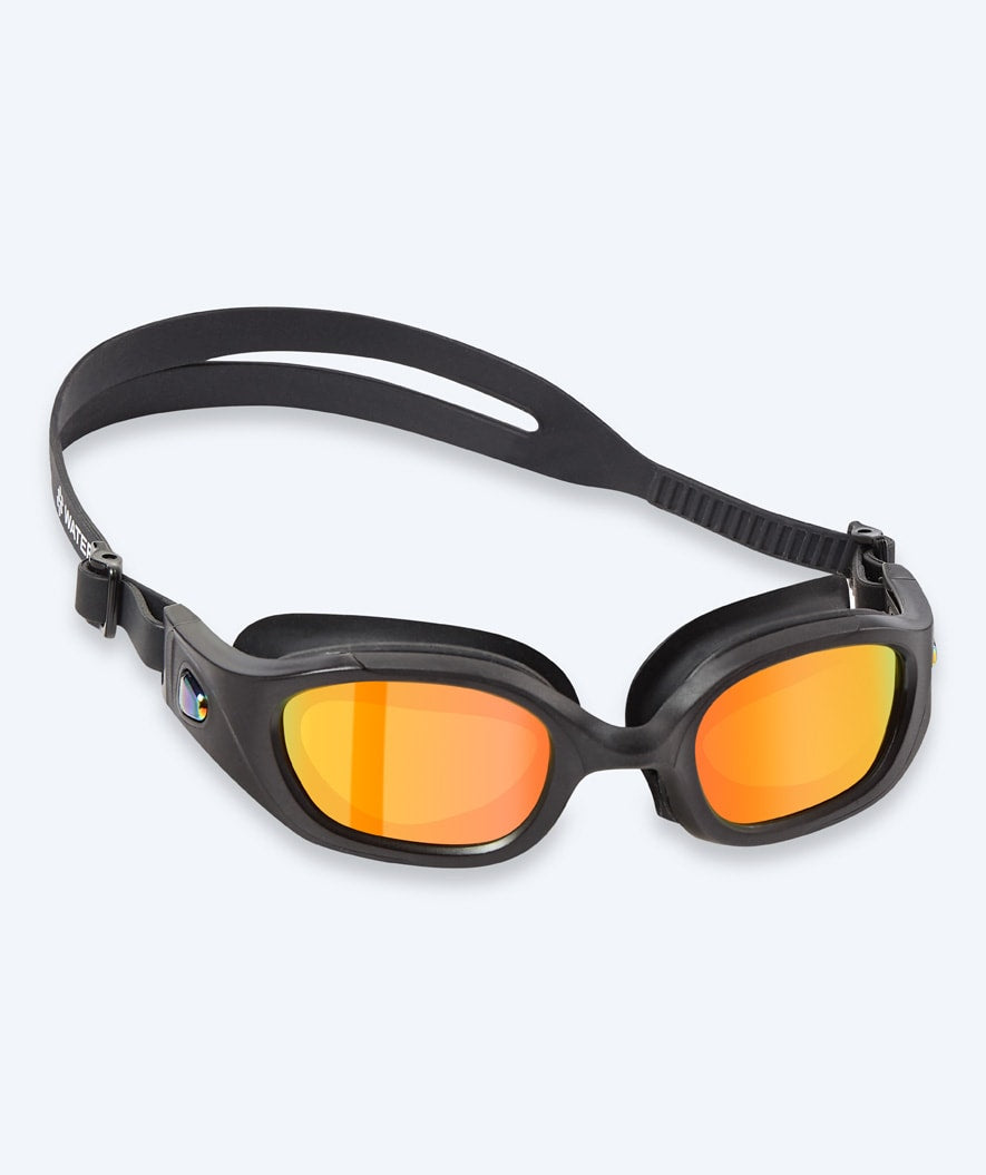 Watery svømmebriller til trening - Clyde Mirror - Svart/gull