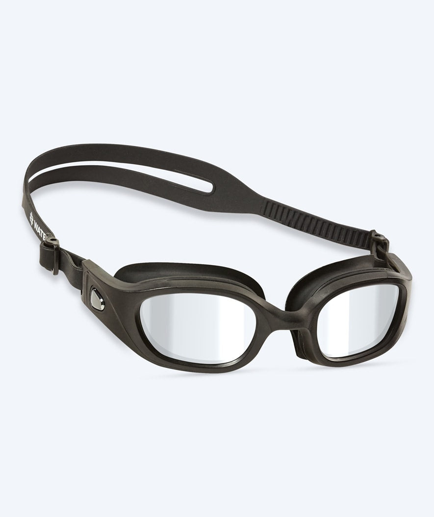 Watery svømmebriller til trening - Clyde Mirror - Svart/sølv