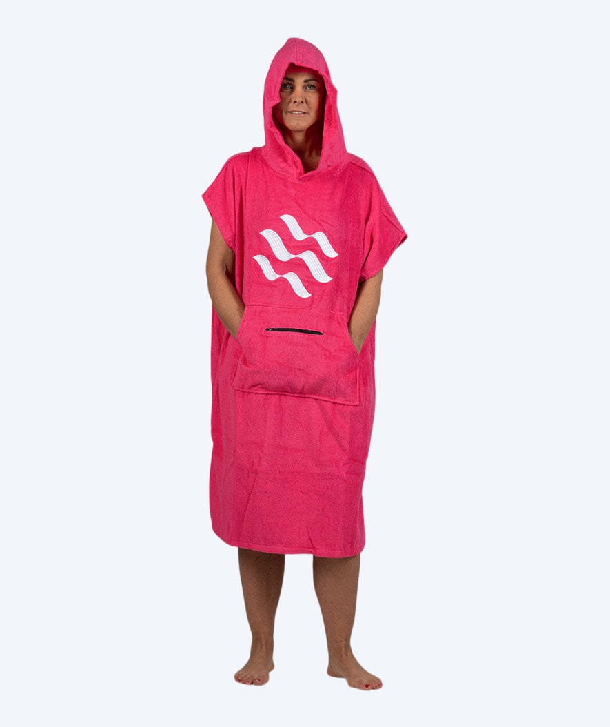 Watery badeponcho for voksne - Bomull - Rosa