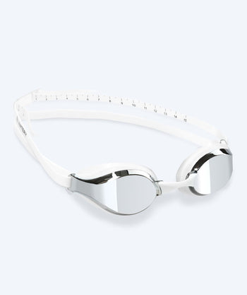 Watery Elite svømmebriller - Poseidon Mirror - Hvit/sølv