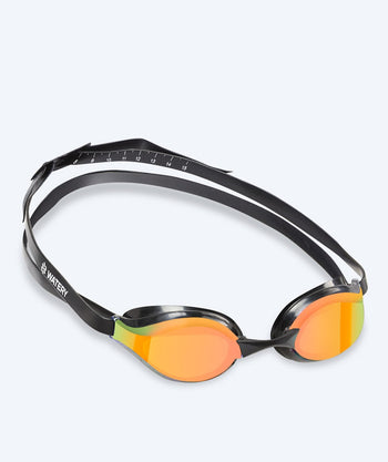 Watery Elite svømmebriller - Poseidon Mirror - Svart/gull