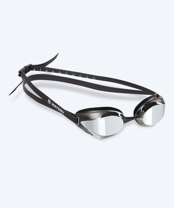 Watery Elite svømmebriller - Poseidon Ultra Mirror - Svart/sølv