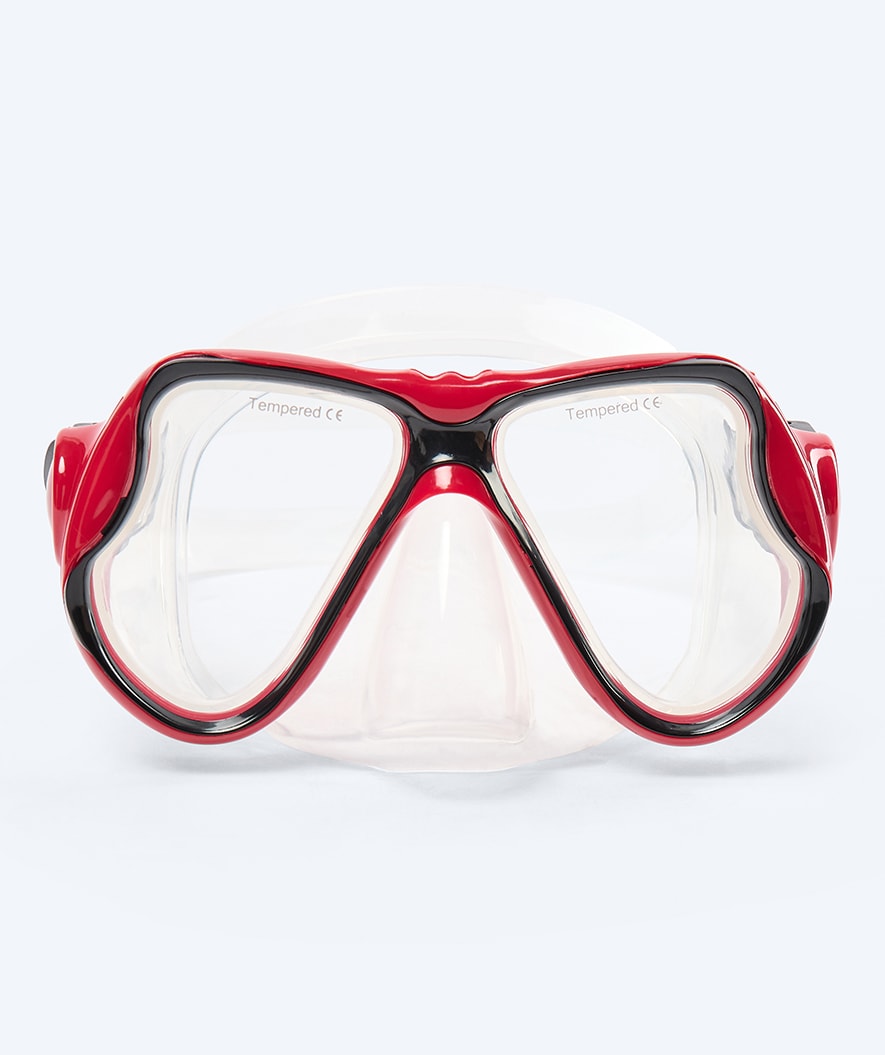 Watery Combo snorkelsett til voksne - Hudson Full-dry - Rød