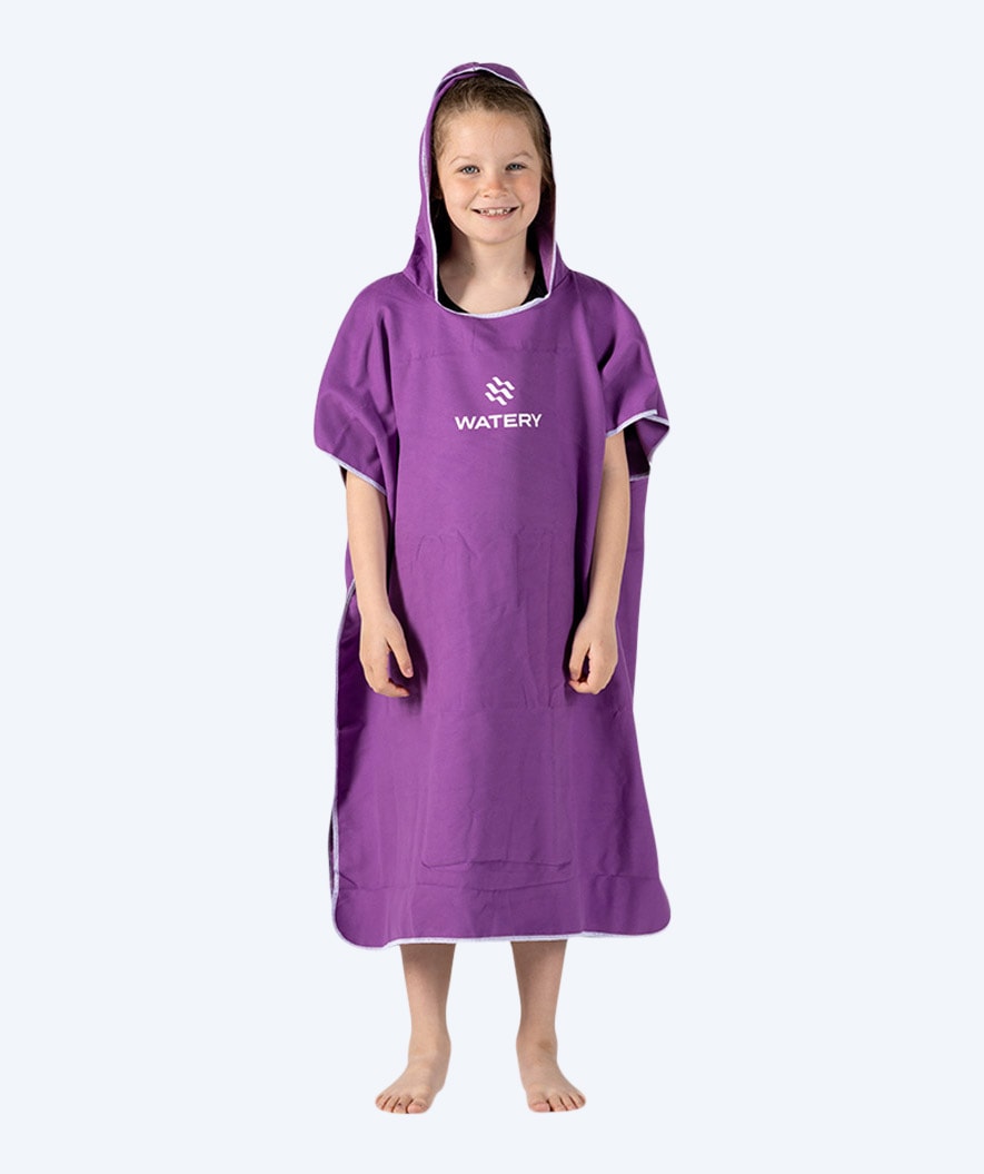 Watery badeponcho for junior - Microfiber - Lilla