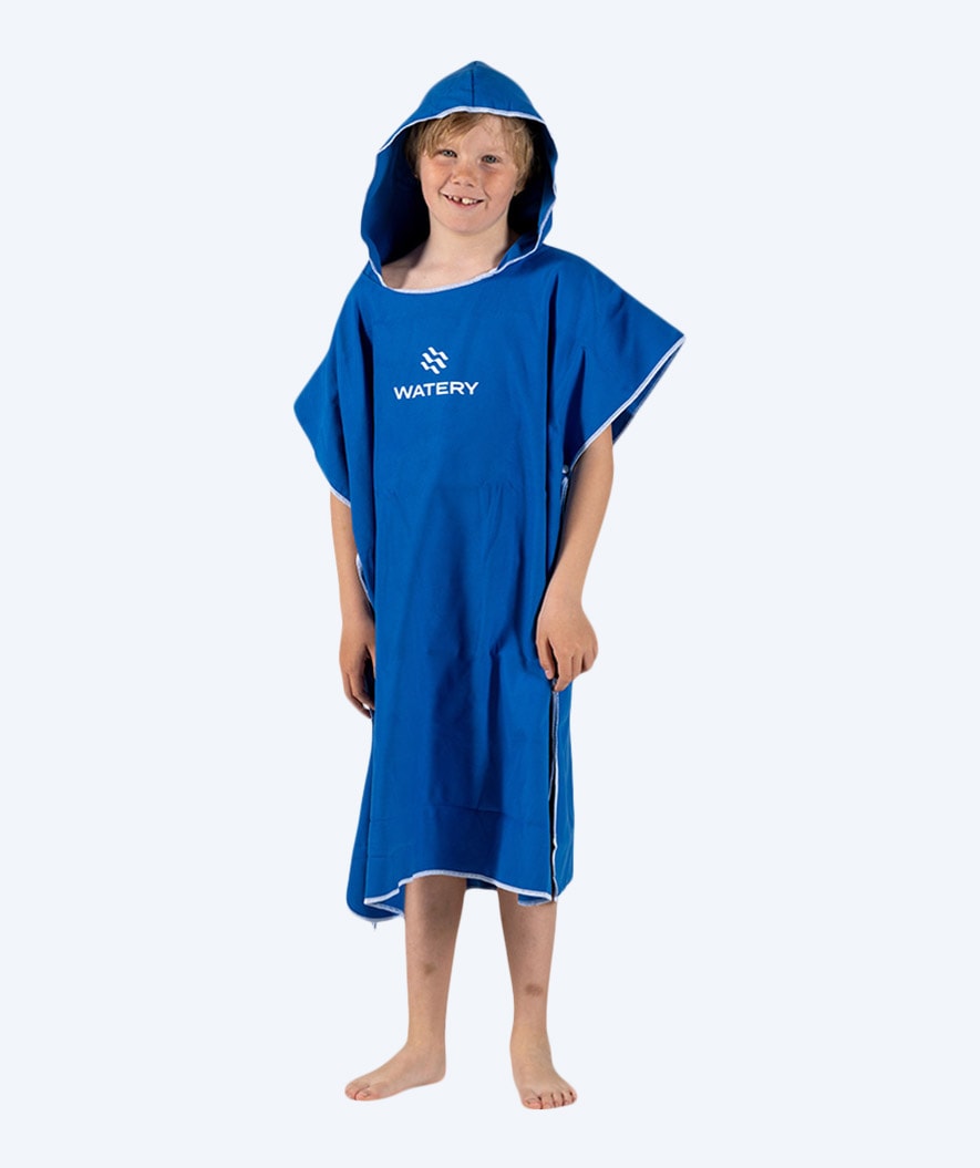 Watery badeponcho for junior - Microfiber - Royal Blue