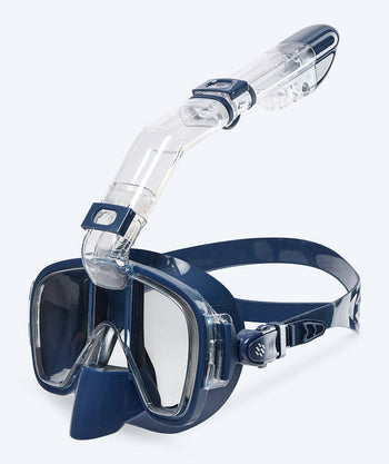 Watery full face snorkelmaske til voksne - Pearl - Mørkeblå