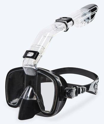 Watery full face snorkelmaske til barn - Pearl - Svart