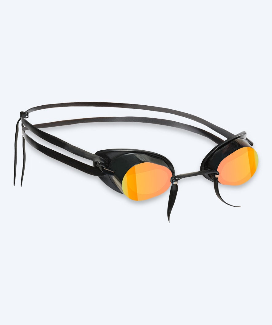Watery svømmebriller - Proflex Swedish Mirror - Svart/gull