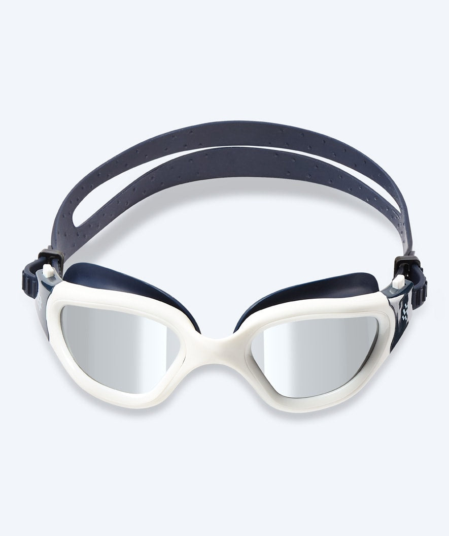 Watery mosjons svømmebriller - Raven Mirror - Mørkeblå/sølv