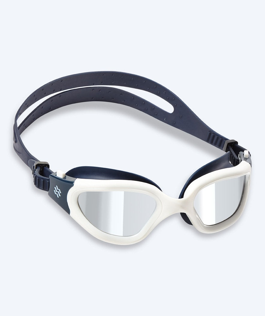 Watery mosjons svømmebriller - Raven Mirror - Mørkeblå/sølv