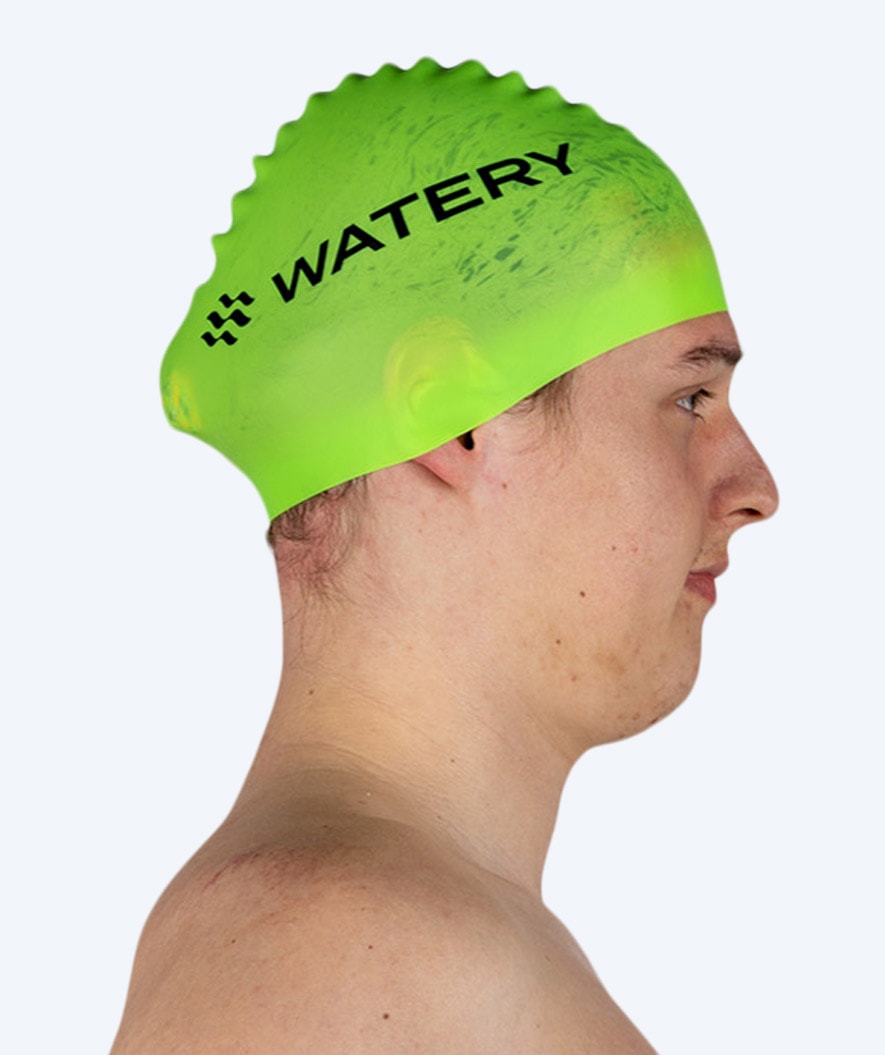 Watery badehette - Signature - Fluo grønn