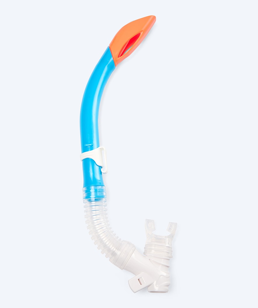 Watery Semi-Dry snorkel til barn - Triton - Blå