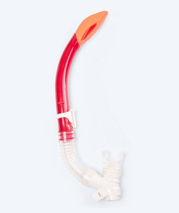 Watery Semi-Dry snorkel til barn - Triton - Rød