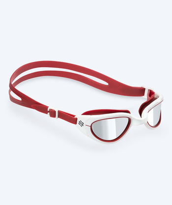 Watery mosjonssvømmebriller - Wade Mirror - Rød/sølv