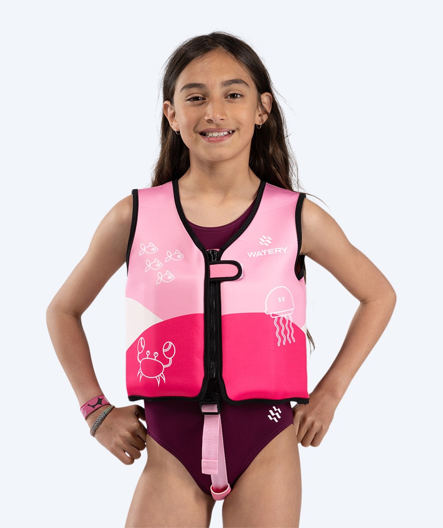 Watery svømmevest til barn (1-6) - Active - Atlantic Pink