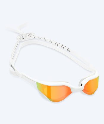 Watery svømmebriller - Instinct Elite Mirror - Hvit/gull