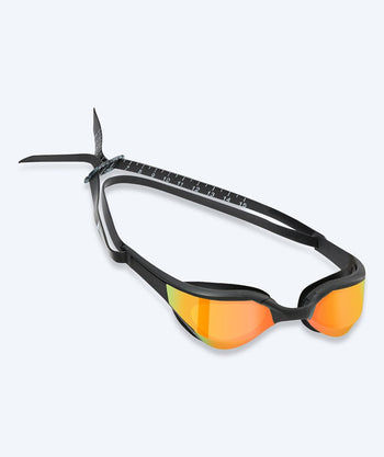 Watery svømmebriller - Instinct Elite Mirror - Svart/gull